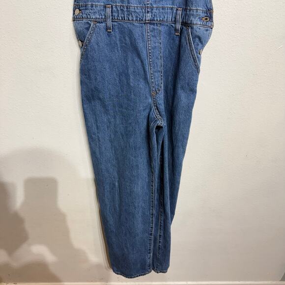 Levi's Blue Denim Straight Leg Overalls Sz M - Picture 4 of 13
